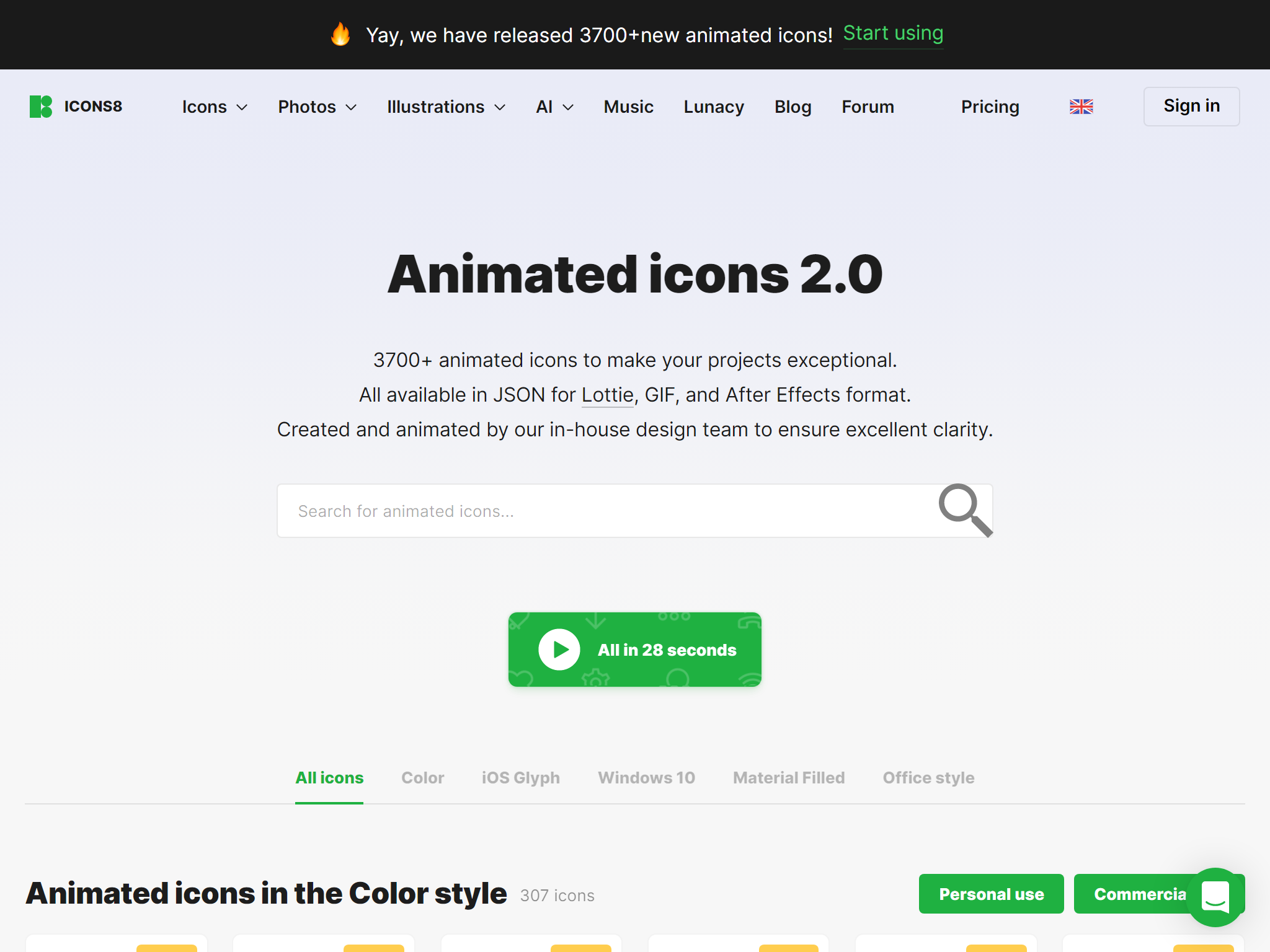 Icons8 Animated