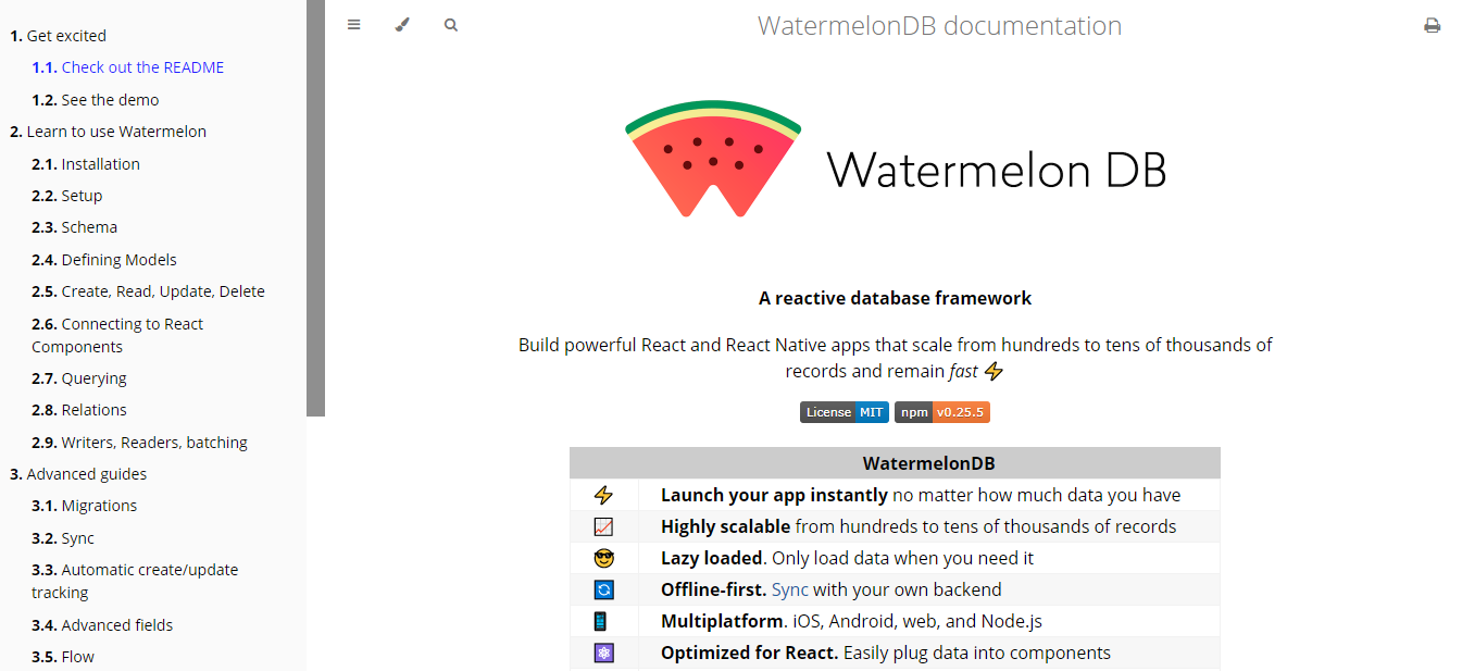 Watermelon DB